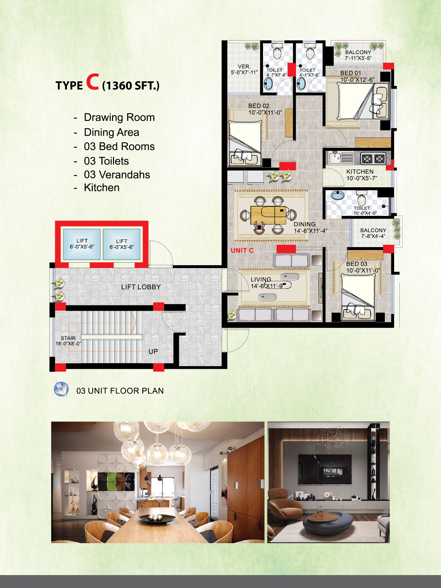 Unit B Floor Plan
