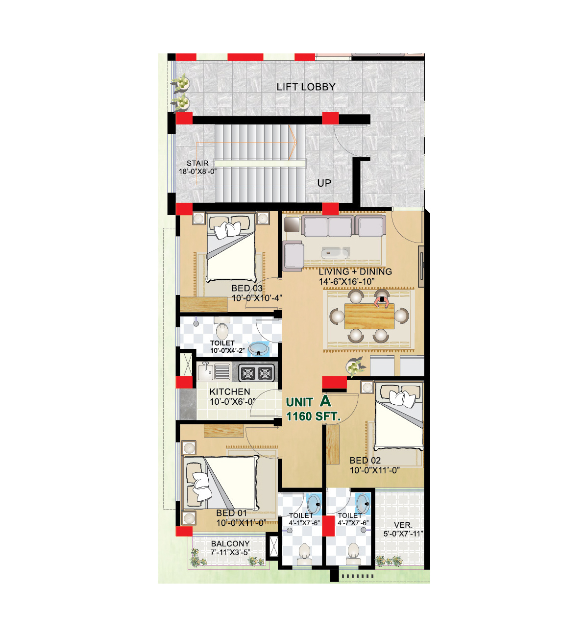 Unit a Floor Plan