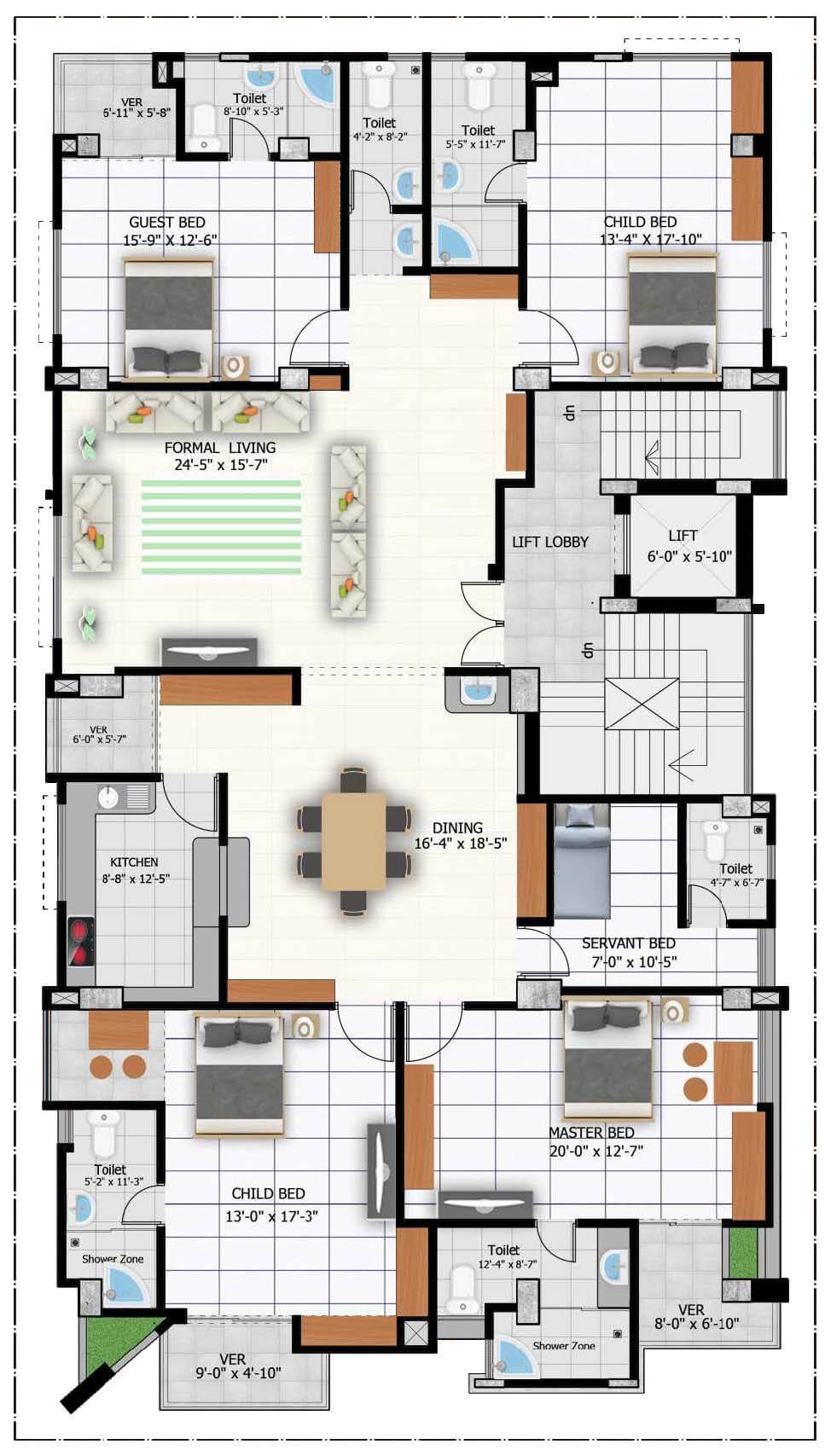 Single Unit Floor Plan
